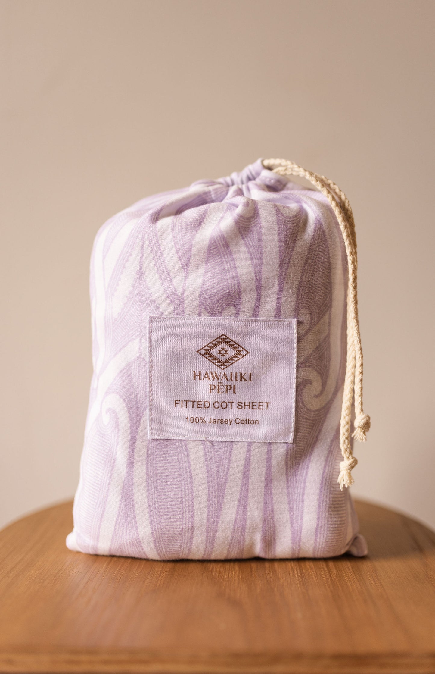 Fitted Cot Sheet - Taurikura Purple