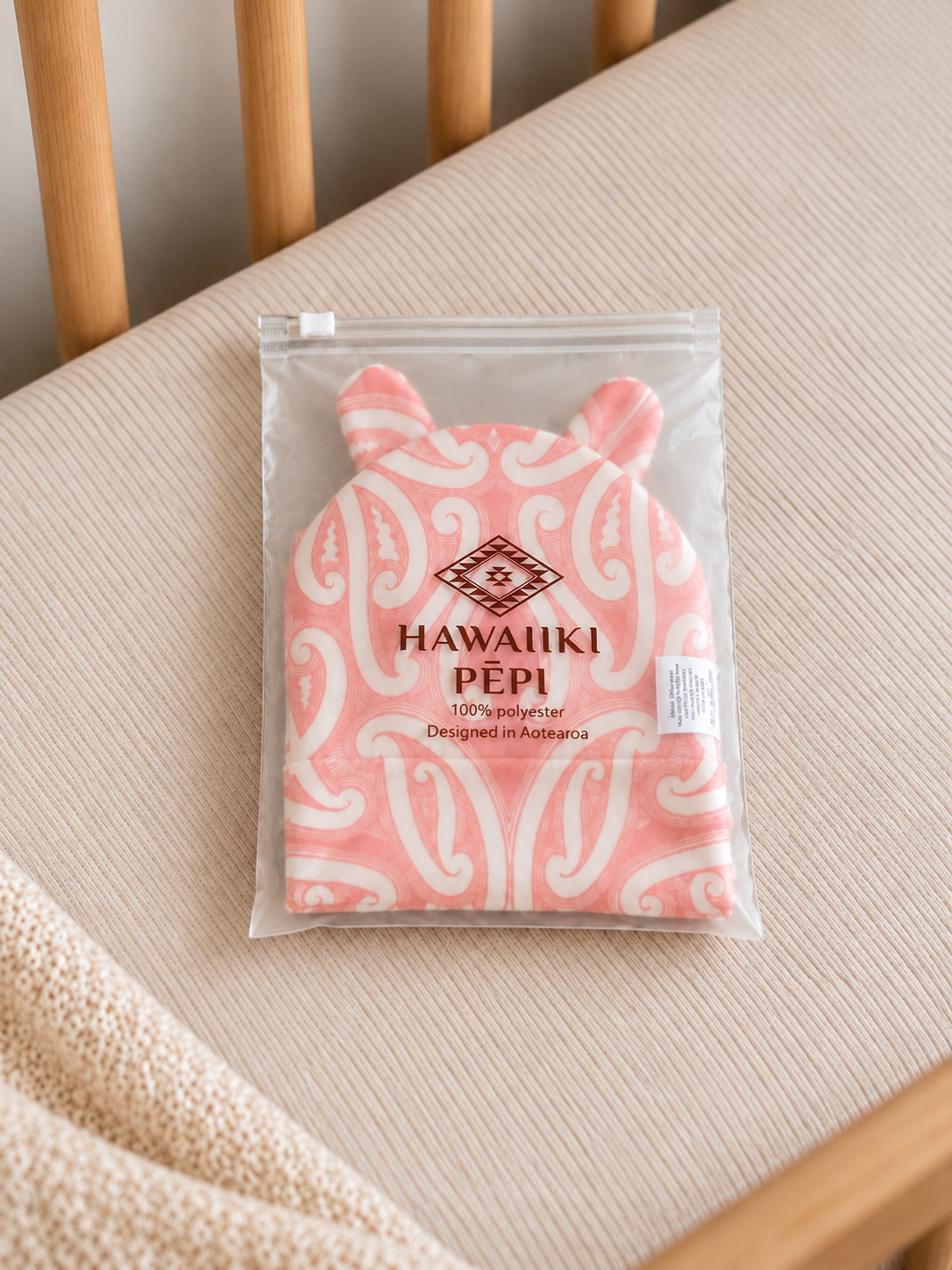 Reversible Bunny Beanie - Pink